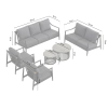 Set de relaxare din aluminiu BELLANTI Siena pentru 3 persoane + măsuță | Antracit
