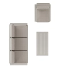 Set de relaxare din aluminiu BELLANTI Empoli pentru 4 persoane + măsuță | Bej