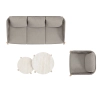 Set de relaxare din aluminiu BELLANTI Carrara pentru 4 persoane + 2 x măsuță | Bej închis