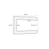 Profil U pentru șipcă NORDECK Hageline Antracit 30 x 40 x 2000 mm