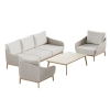 Set de relaxare din aluminiu BELLANTI Pienza pentru 5 persoane + măsuță | Bej