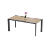 Masă pentru setul de dining de grădină BELLANTI Verona Luna | Dark Grey – masă din aluminiu cu blat din teak