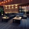 Colțar de grădină din aluminiu BELLANTI Milano Lounge pentru 4 persoane | Dark Grey