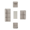 Set de relaxare din aluminiu BELLANTI Empoli pentru 7 persoane + măsuță | Bej