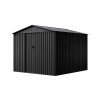 Magazie metalică pentru unelte NORDVIC Magni 283x313 cm + uși glisante 182 cm, Galvanizată, Acoperiș în două ape, Ventilație, Cold Grey