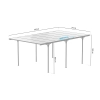 Copertină auto de garaj NORDVIC Njord 3x5 - 313 x 502 x 205 cm cu policarbonat 6 mm, Cold Grey