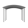 Copertină auto carport NORDVIC Frej 3x6 - 302 x 580 x 230 cm cu policarbonat 6 mm, Cold Grey
