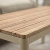 Set de relaxare din aluminiu BELLANTI Bucine pentru 3 persoane + măsuță | Bej | Teak
