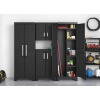 Dulap de garaj multifuncțional înalt 182 cm cu compartiment DETROIT Utility negru, KETER