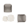 Set de relaxare din aluminiu BELLANTI Carrara pentru 2 persoane + 2 x măsuță | Bej închis