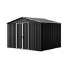 Magazie metalică pentru unelte NORDVIC Thor 283x251 cm - uși batante, galvanizată, acoperiș în două ape, ventilație, Cold Grey