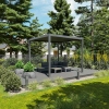 Pergolă de grădină pentru terasă din aluminiu NORDVIC Skyline 3 x 3 m Antracit