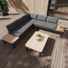 Colțar de grădină din aluminiu BELLANTI Milano Lounge pentru 4 persoane | Dark Grey