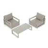 Set de relaxare din aluminiu BELLANTI Empoli pentru 2 persoane + măsuță | Bej