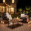 Set de relaxare din aluminiu BELLANTI Bucine 2 persoane + măsuță | Negru | Tec