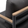 Set de relaxare din aluminiu BELLANTI Bucine pentru 4 persoane + măsuță | Negru | Teak