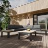 Colțar de grădină din aluminiu BELLANTI Milano Lounge pentru 4 persoane | Dark Grey