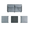 Set de relaxare din aluminiu BELLANTI Arezzo pentru 4 persoane + măsuță | Gri | Negru