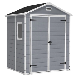 Căsuță de grădină pentru unelte Manor 6x5 DD gri cu podea 185x152 cm, Keter