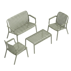 Set de grădină BELLANTI Trentino pentru 4 persoane | Verde