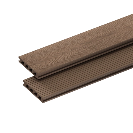 Placă de terasă compozită NORDECK Skogline Teak închis 220 × 14 × 2,5 cm