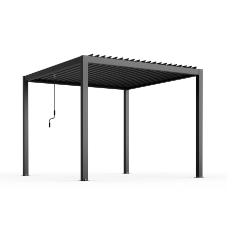 Pergolă de grădină pentru terasă din aluminiu NORDVIC Skyline LED Light 3 x 4 m Antracit