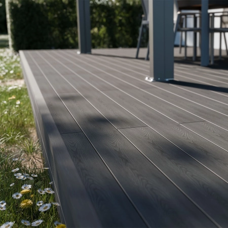 Placă de terasă compozită NORDECK Skogline Grey Oak 220 × 14 × 2,5 cm