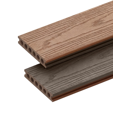 Placă de terasă compozită NORDECK Dubline Teak | Walnut 300 × 14,3 × 2,25 cm