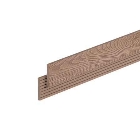 Plintă de mascare plată reversibilă WPC NORDECK Skogline Teak 220 × 8 × 1 cm