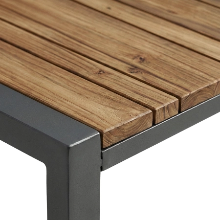 Set de relaxare din aluminiu BELLANTI Certaldo pentru 2 persoane + măsuță | Antracit | Gri | Teak
