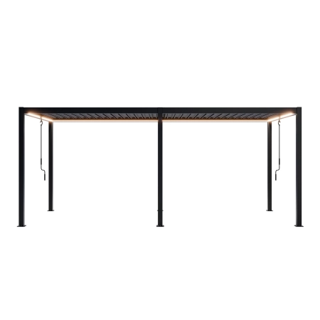 Pergolă de grădină pentru terasă din aluminiu NORDVIC Skyline LED Light 3 x 6 m Antracit