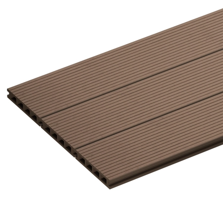 Placă de terasă compozită NORDECK Skogline Teak închis 400 × 14 × 2,5 cm