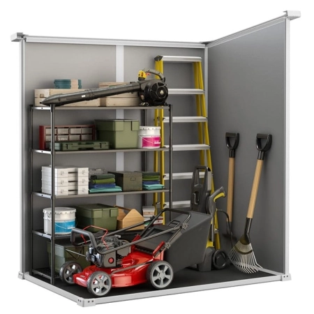 Căsuță pentru unelte, de grădină Manor PENT 6x4 gri cu podea 183,5x111 cm, Keter