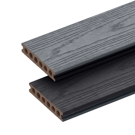 Placă de terasă compozită NORDECK Dubline Grey | Charcoal 300 × 14,3 × 2,25 cm