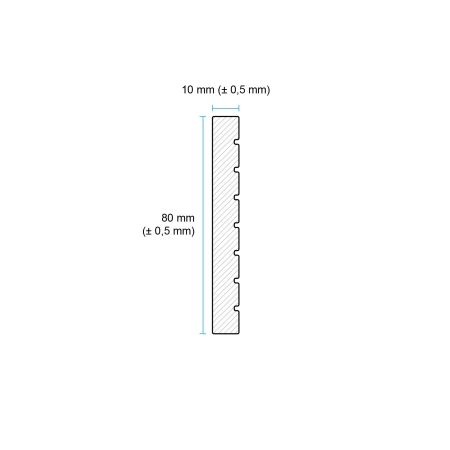 Șipcă de mascare plată cu două fețe WPC NORDECK Skogline Teak Închis 220 × 8 × 1 cm