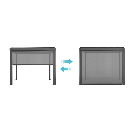 Rulou parasolar coborâtor 4M - Pergolă de terasă MIRADOR Solid 80 și Basic 88 - Antracit