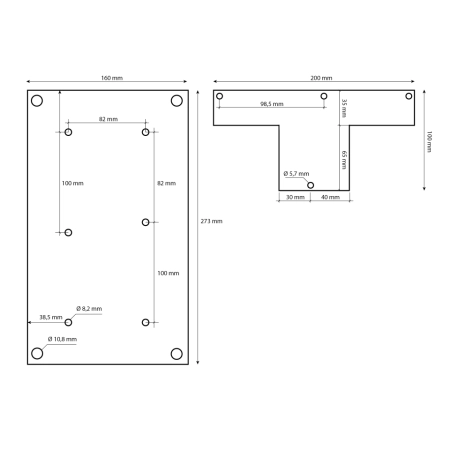 Set de conectare a pergolei NORDVIC Skyline lateral 3 metri