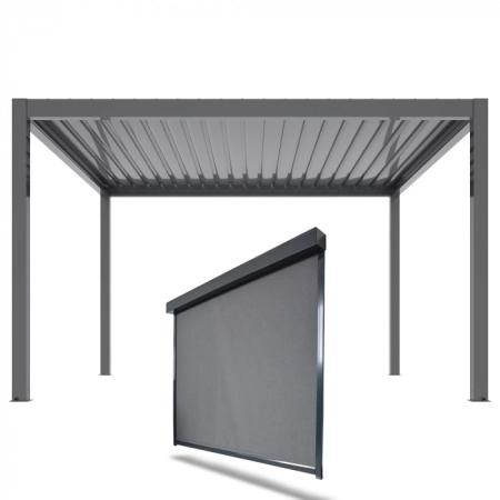 Rulou retractabil 4M - Pergolă de terasă din aluminiu NORDVIC Skyline Antracit
