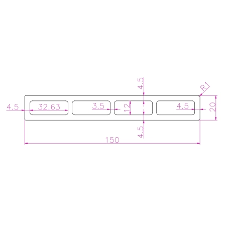 Șipcă compozită cu structură de lemn, NORDECK Hageline, Antracit 150 x 20 x 1500 mm