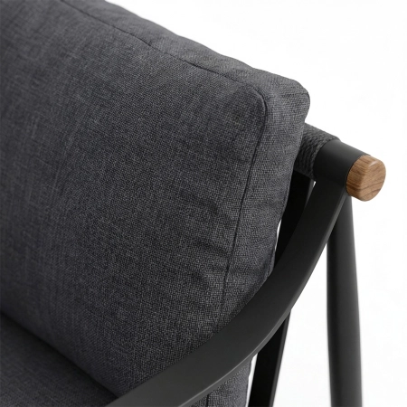 Set de relaxare din aluminiu BELLANTI Siena pentru 3 persoane + măsuță | Antracit