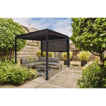 Rulou parasolar coborâtor 3M - Pergolă de terasă MIRADOR Solid 80 și Basic 88  - Antracit