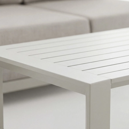 Set de relaxare din aluminiu BELLANTI Empoli pentru 7 persoane + măsuță | Bej