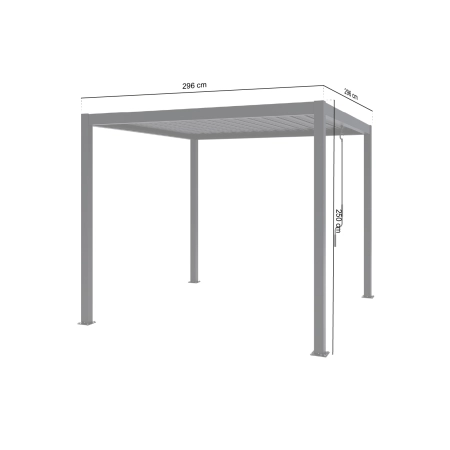 Pergolă de grădină pentru terasă din aluminiu NORDVIC Skyline 3 x 3 m Antracit