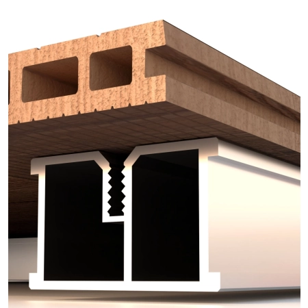 Grindă din aluminiu pentru terasă, înaltă, 4 m 50x39 mm, SystemPeter PICLIP