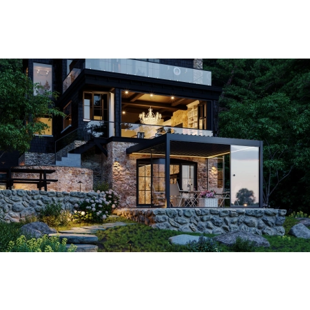 Uși glisante din sticlă pentru pergola Skyline NORDVIC 4 m