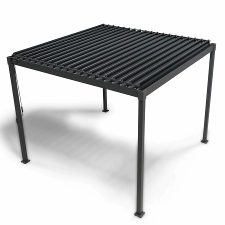 Pergolă de grădină pentru terasă MIRADOR Solid 80 - 3 x 2,4 m Antracit