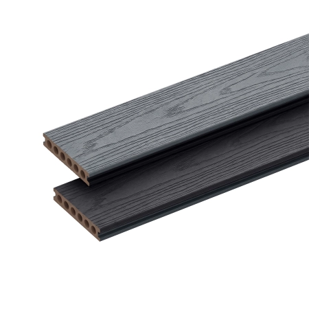 Placă de terasă compozită NORDECK Dubline Grey | Charcoal 300 × 14,3 × 2,25 cm