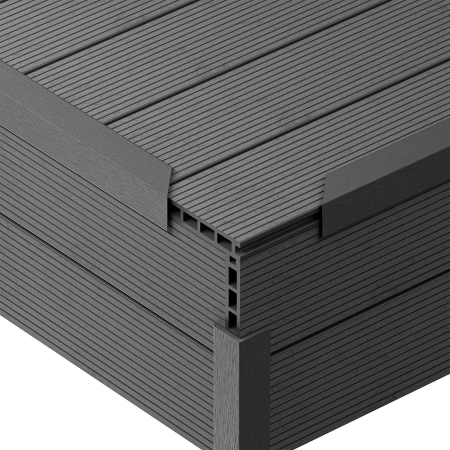 Colțar compozit WPC NORDECK Skogline Grey Oak 220 × 4,8 × 4,8 cm