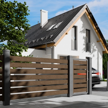 Șipcă compozită cu structură de lemn, NORDECK Hageline, Maro 150 x 20 x 1500 mm