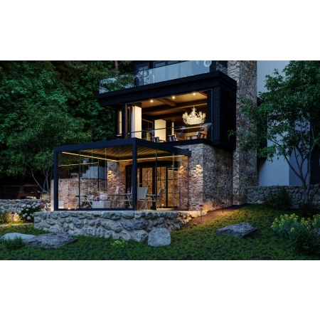 Uși glisante din sticlă pentru pergola Skyline NORDVIC 4 m